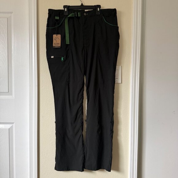 Alpine Parrot Womens 'Ponderosa Pants'  Black/Green Quick-Dry Size 18 - Picture 1 of 6